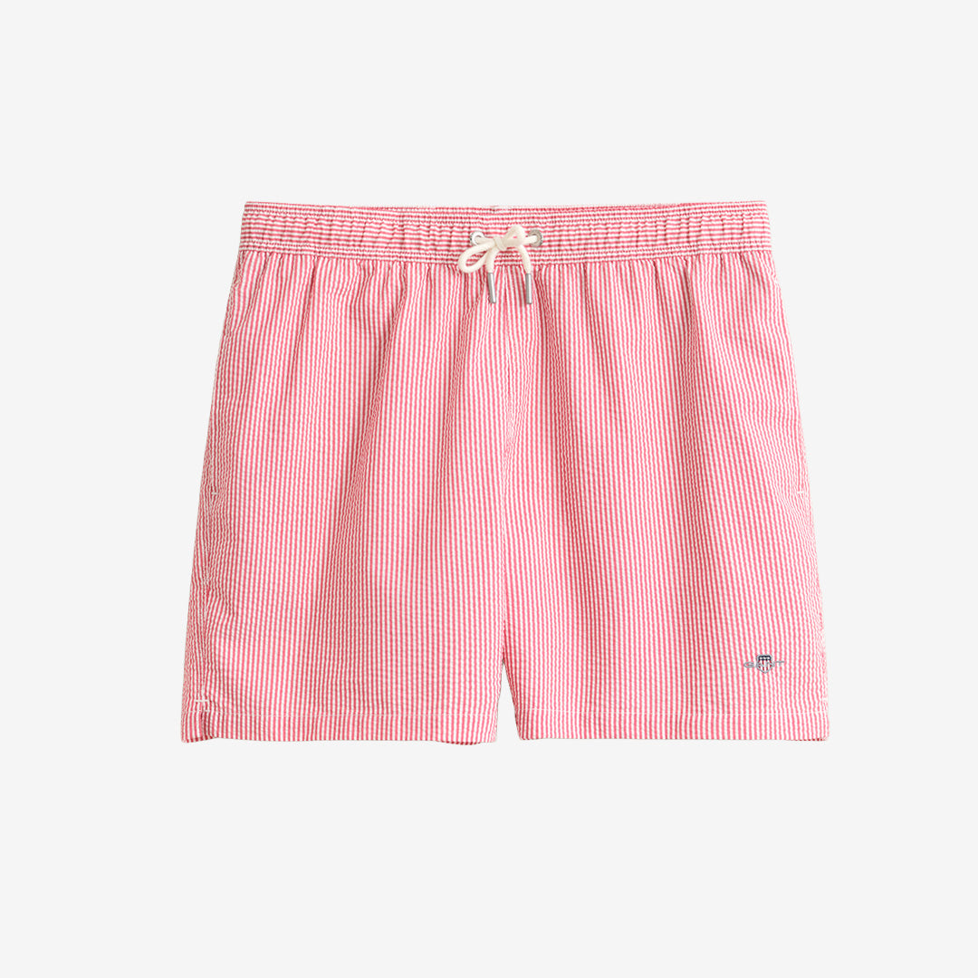 STRIPED SEERSUCKER SWIM SHORTS