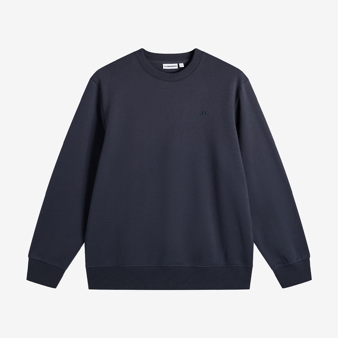 J.Lindeberg Alpha Crew Neck JL Navy sweatshirt i bomullsblandning med rund hals