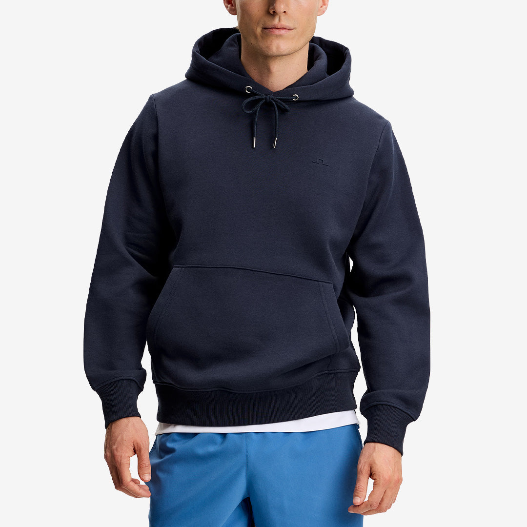 J.Lindeberg Alpha Hood JL Navy hoodie i bomullsblandning med huva