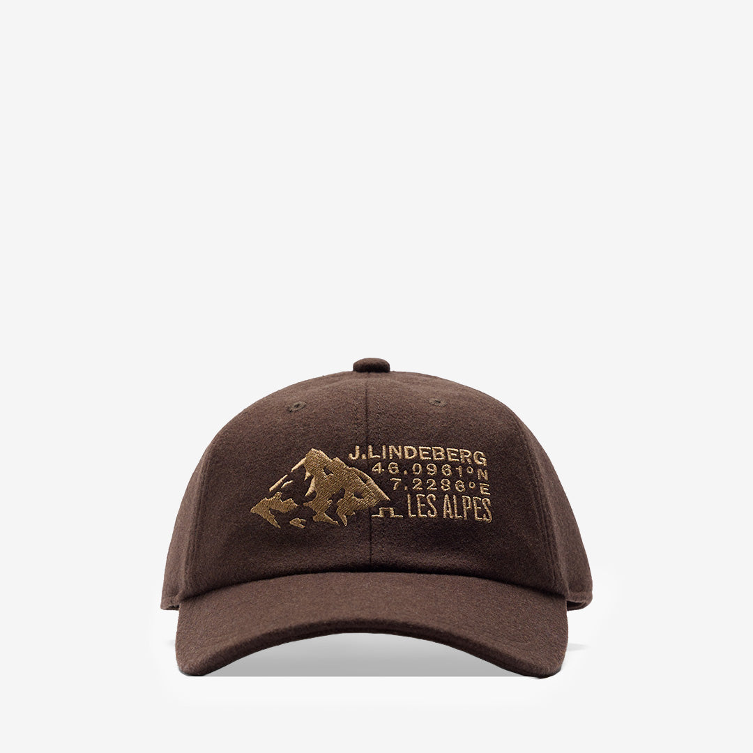 J.Lindeberg Sayer Cap Seal Brown keps i ullblandning med klassisk design