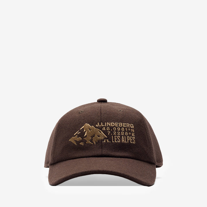 J.Lindeberg Sayer Cap Seal Brown keps i ullblandning med klassisk design
