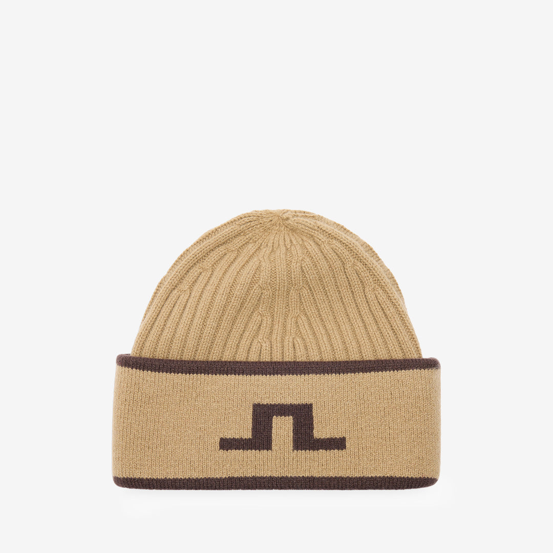 J.Lindeberg Alpes Beanie Kelp stickad mössa i 100% ull