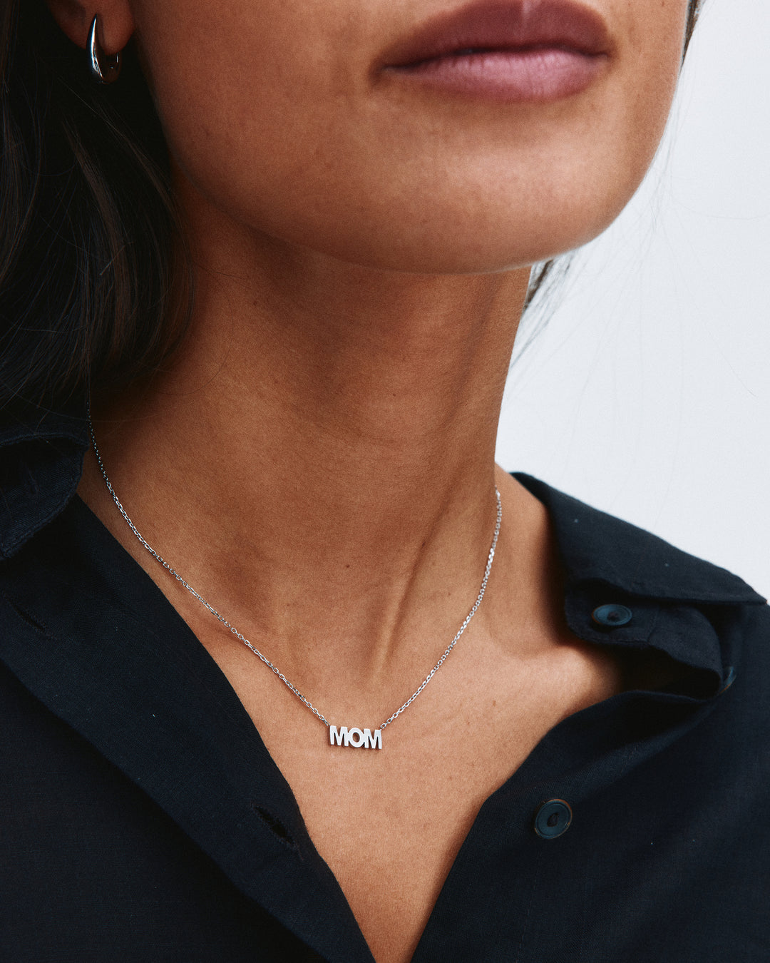 Mom Necklace Steel