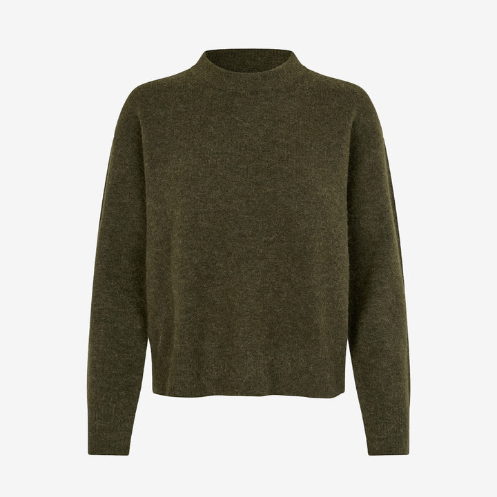 Samsoe Samsoe Anour O-N Skirt – kjol i mockaimitation med sömldetaljer