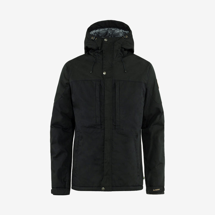 Fjällräven Skogsö Padded Jacket för herr i svart – vinterjacka i G-1000 med syntetfyllning