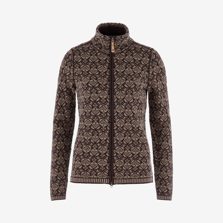 Fjällräven Snow Cardigan W dam ullkofta Suede Brown F89912