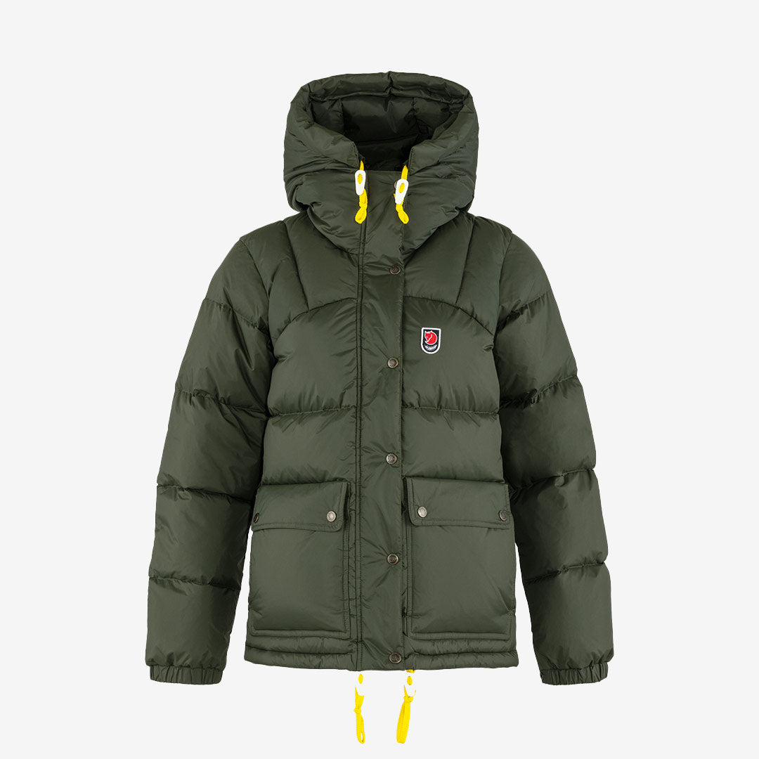 Fjällräven Expedition Down Lite Jacket för dam i grön – lätt och kort dunjacka för vinterbruk