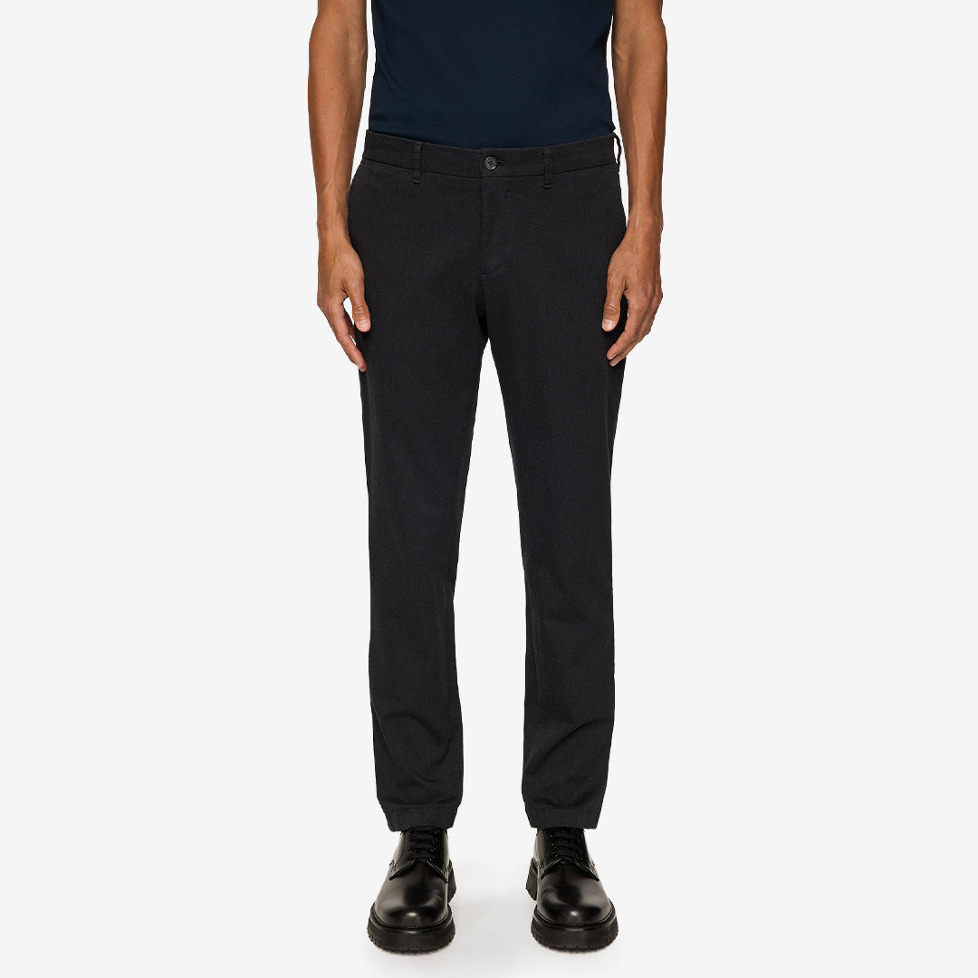 J.Lindeberg Chaze Flannel Twill Pants Dark Grey herrbyxor i flanell-twill med stretch