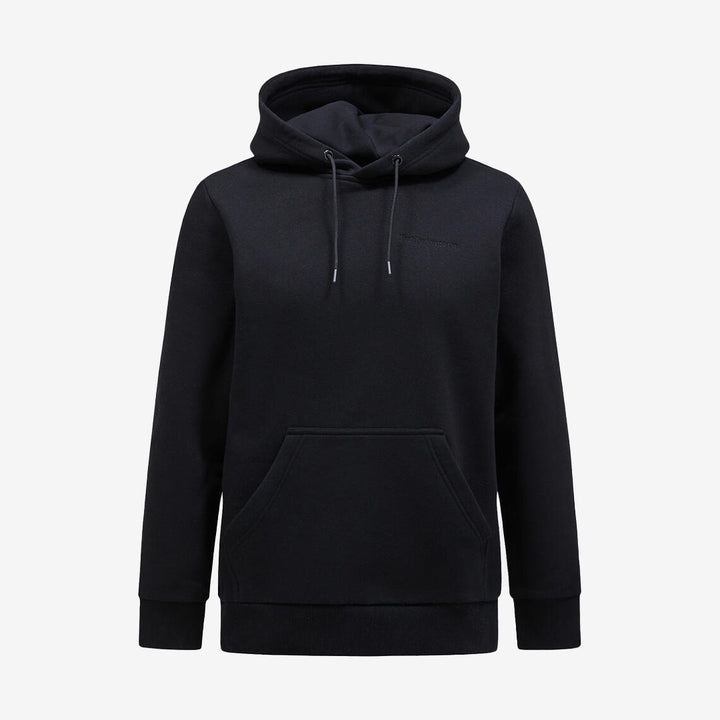 Peak Performance Original Small Logo Hood hoodie i Black med diskret logotyp och mjuk, borstad insida.