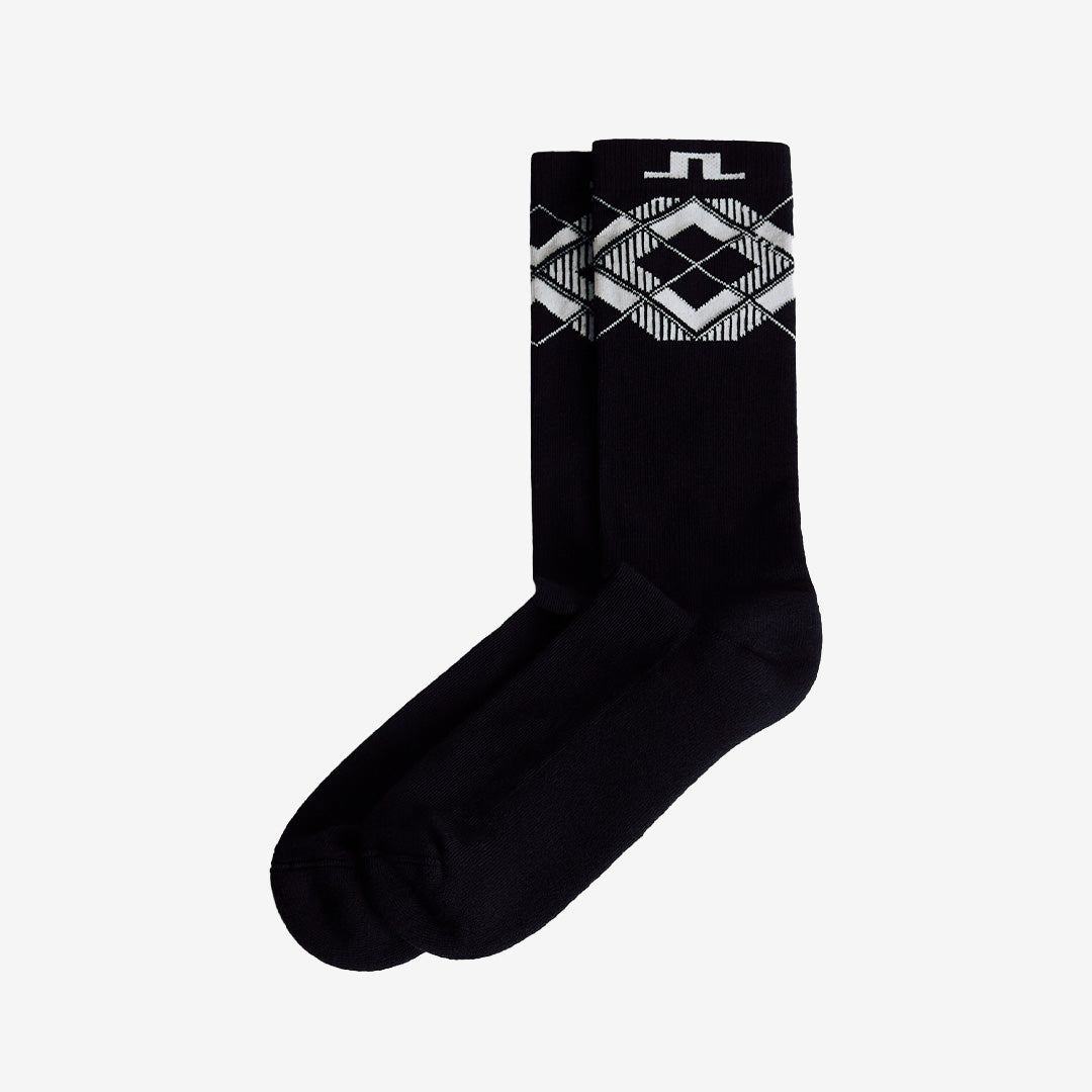 30Y Kameron Socks i Argyle, bekväma strumpor i bomullsblandning med klassiskt mönster