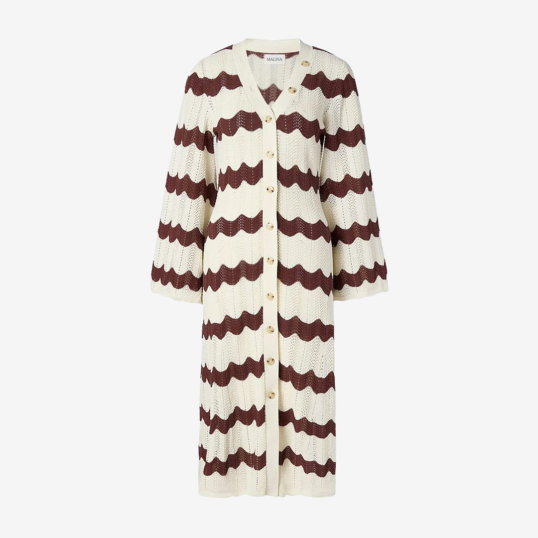 Isobel Wide Sleeve Knitted Midi Dress