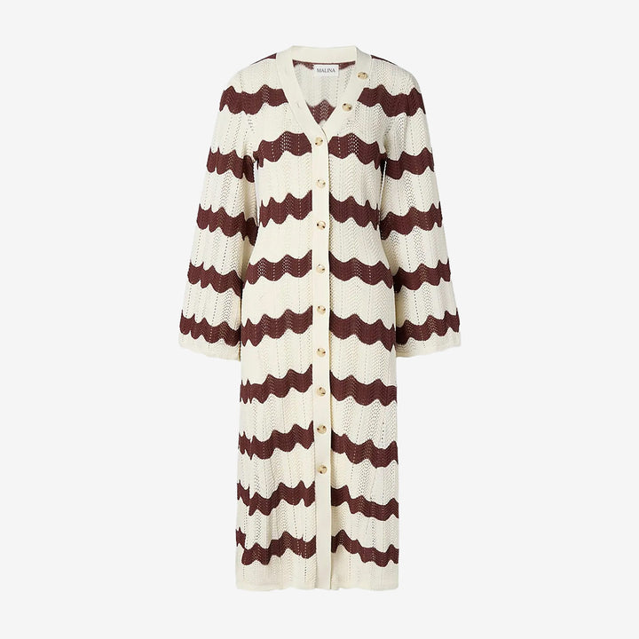 Isobel Wide Sleeve Knitted Midi Dress