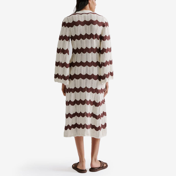 Isobel Wide Sleeve Knitted Midi Dress