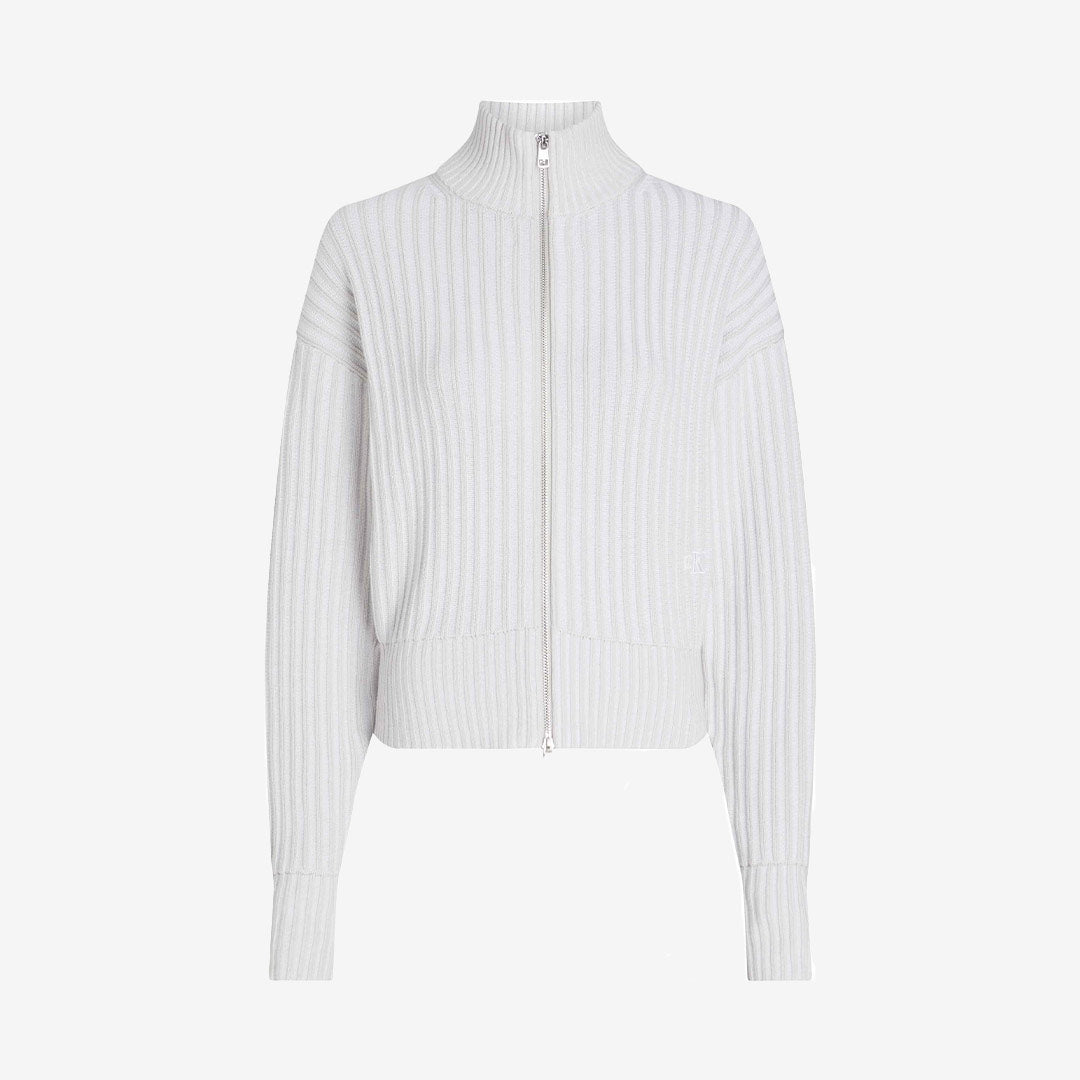 PLATED SWEATER CARDIGAN