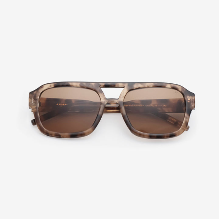 KAYA Coquina oversized pilot-solglasögon unisex med varm Coquina-färgad ram