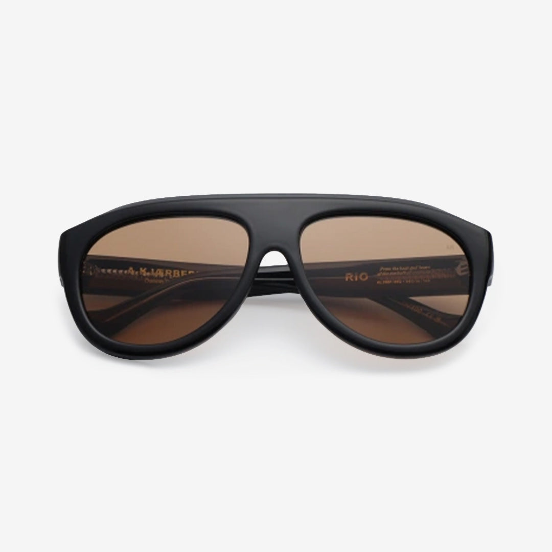 RIO Black unisex-solglasögon med svart ram