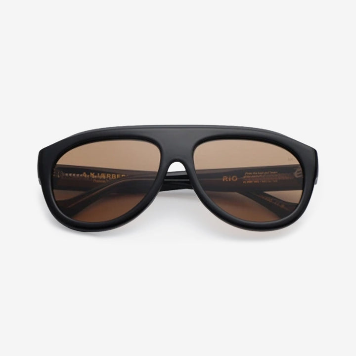 RIO Black unisex-solglasögon med svart ram