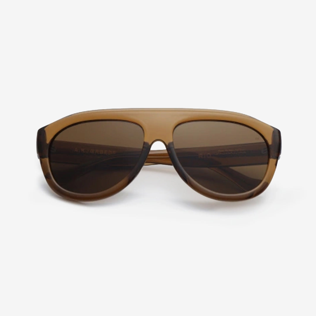 RIO Smoke Transparent unisex-solglasögon med rökfärgad transparent ram