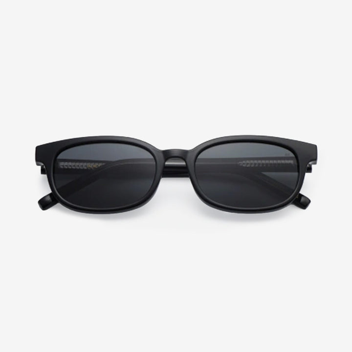 CHARLIE Black unisex-solglasögon med svart ram