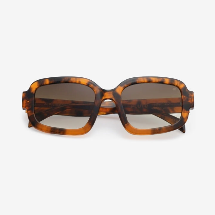 PLUTO Havana unisex-solglasögon med havana-färgad ram