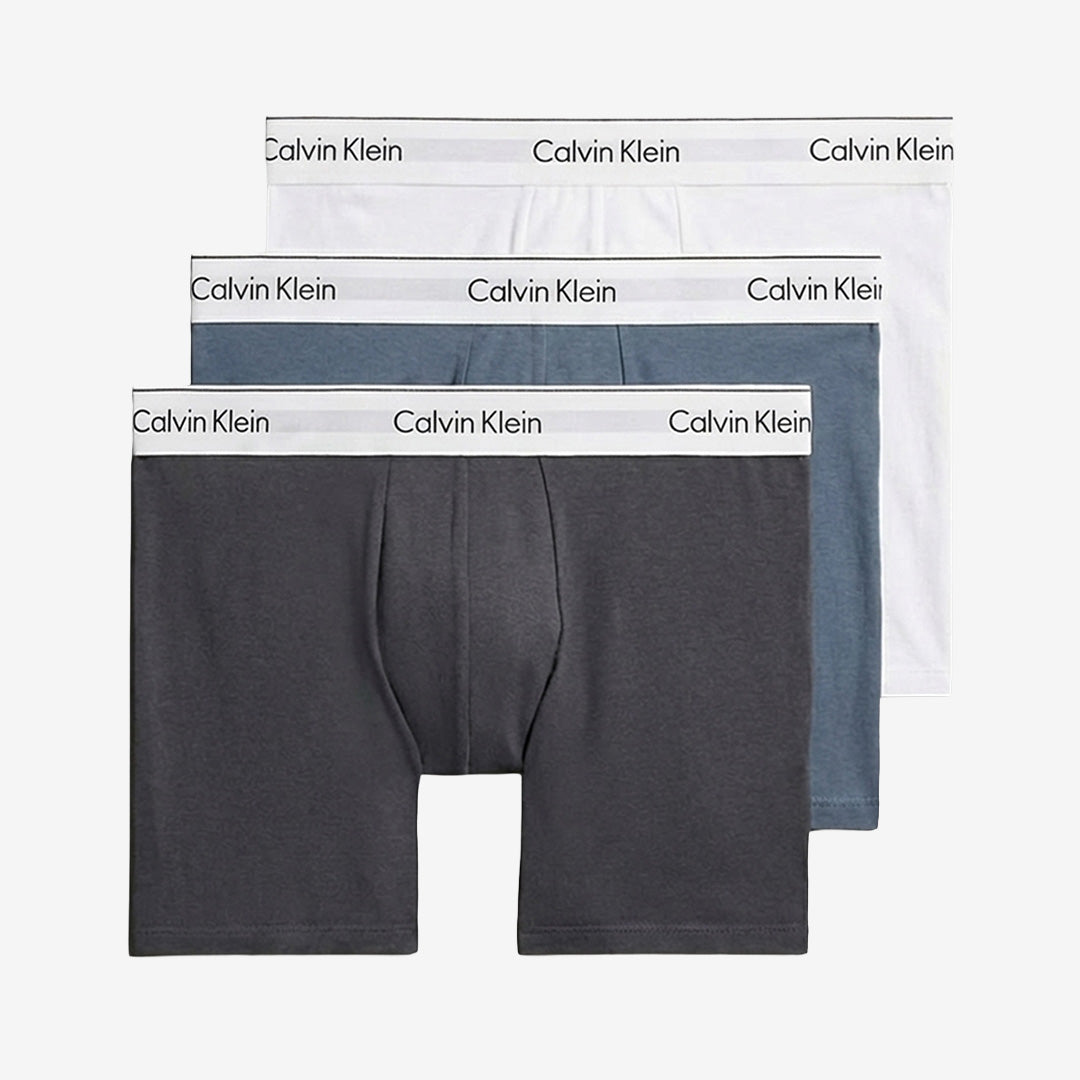 Calvin Klein boxerkalsonger 3-pack vit och blå i bomull med logoresår