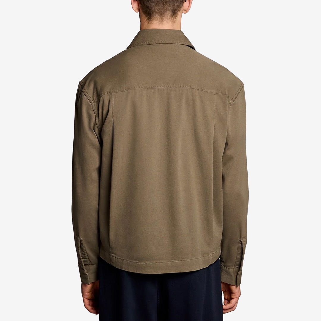 Enzyme Wash Zip Through Overshirt