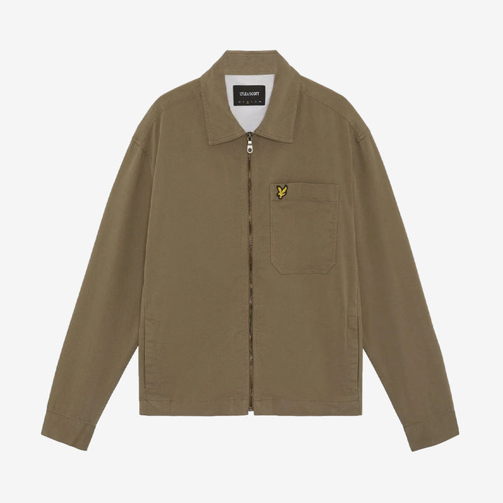 Enzyme Wash Zip Through Overshirt