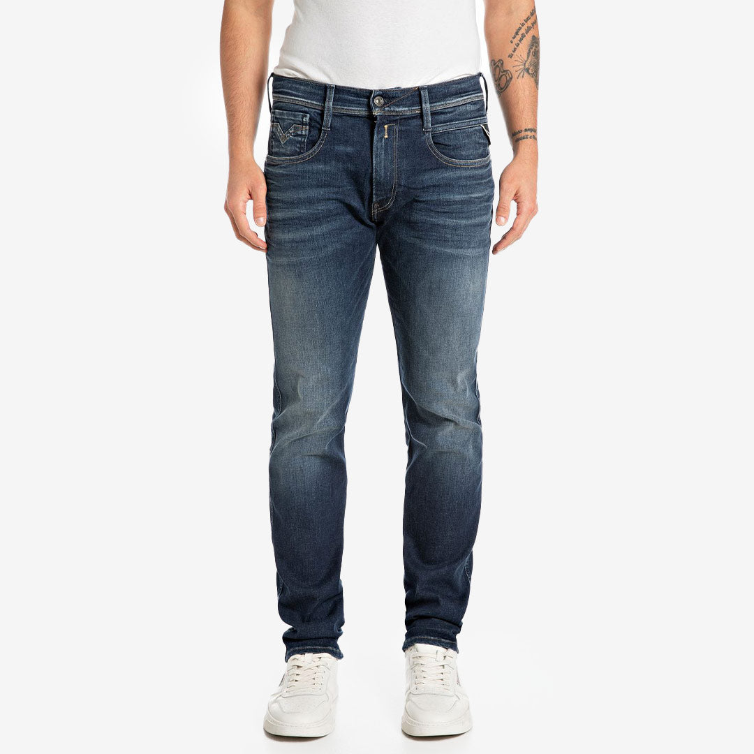 Replay Anbass Hyperflex Jeans herr Dark Blue M914E .000.661 604