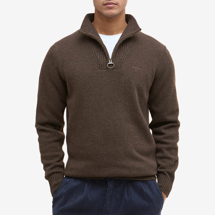 Barbour Essential Lambswool Half Zip Knitted Jumper