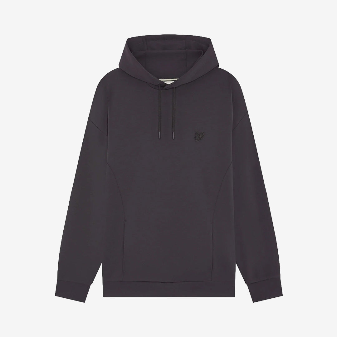 Lyle & Scott ML2501V Relaxed Interlock Hoodie i Iron med avslappnad passform och mjuk interlockkvalitet för herr