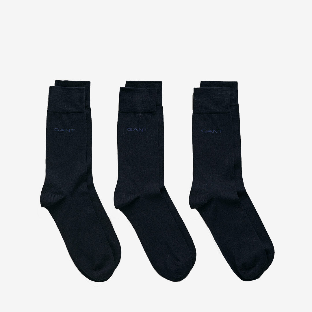 3-pack strumpor från Gant i marine i merceriserad bomull med enfärgad design och mjuk passform.