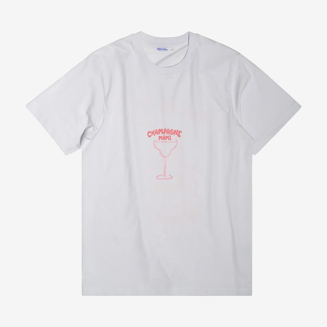 Pica Pica Champagne Mami t shirt vit med champagne motiv backprint