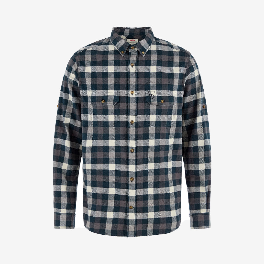 Fjällräven Skog Relaxed Shirt M herr Dark Navy Chalk White F12600355