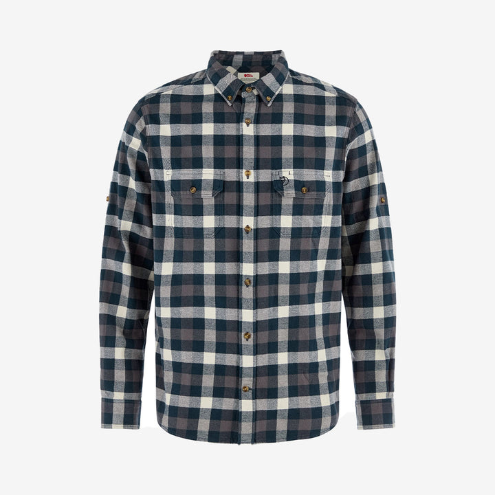 Fjällräven Skog Relaxed Shirt M herr Dark Navy Chalk White F12600355