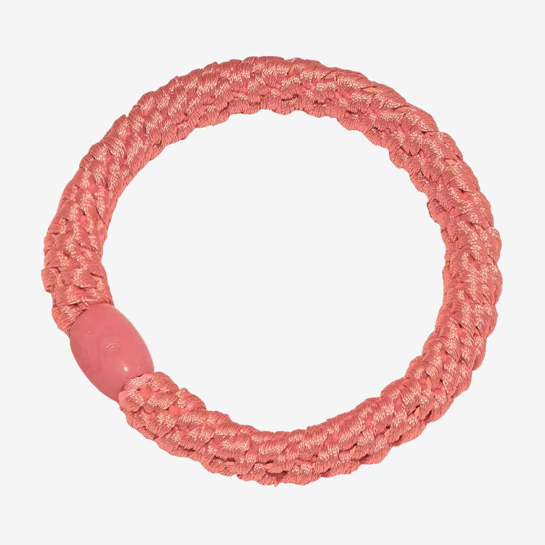 Supersnodden hårsnodd i Coral Rose