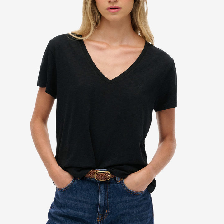STUDIOS SLUB EMB VEE TEE