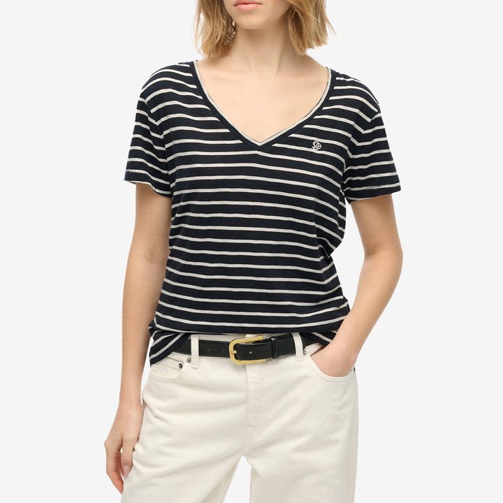 STUDIOS SLUB EMB VEE TEE