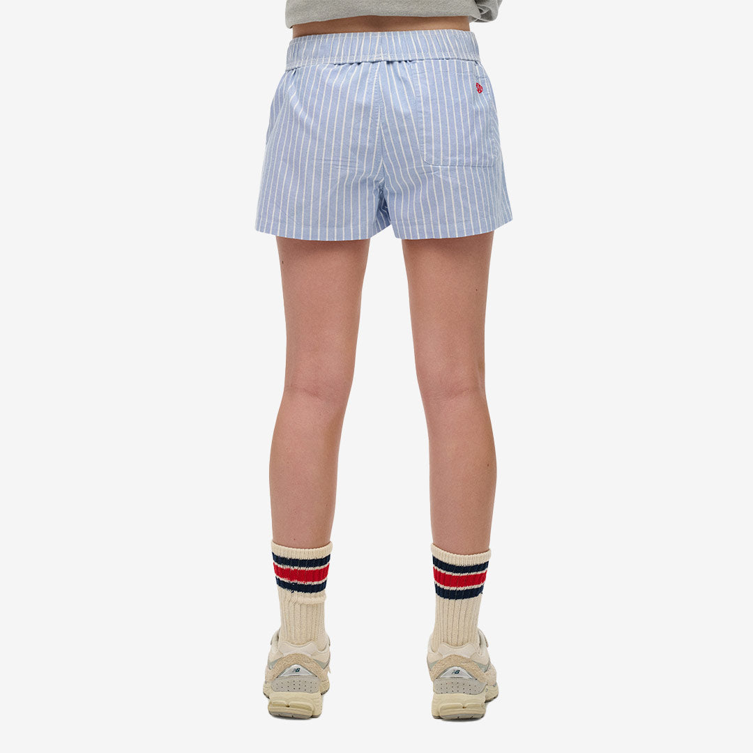 COTTON STRIPE ELASTIC SHORT