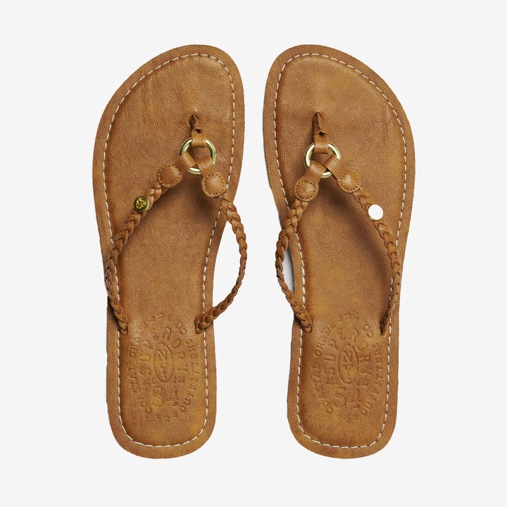 FAUX LEATHER BRAIDED FLIP FLOP