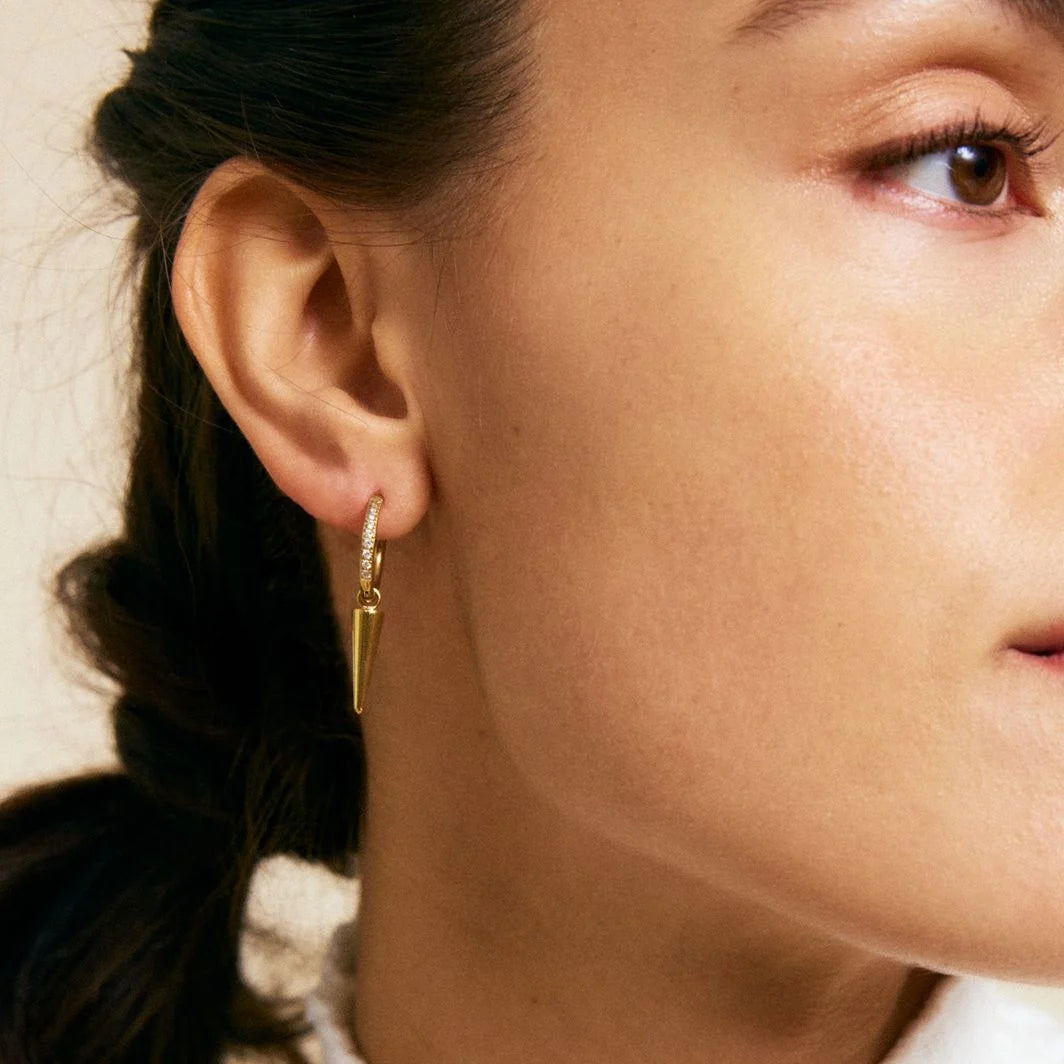 Peak Hoops Sparkle Gold