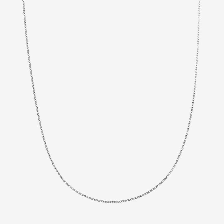 Charmentity chain curb 50 cm i blankt rostfritt stål, berlockkedja